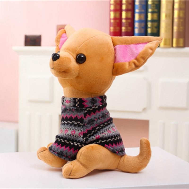 1pc 32cm Cute Stuffed Dog Plush Toy Kawaii Chihuahua Puppy Kids Toy Simulation Animal Doll Creative 