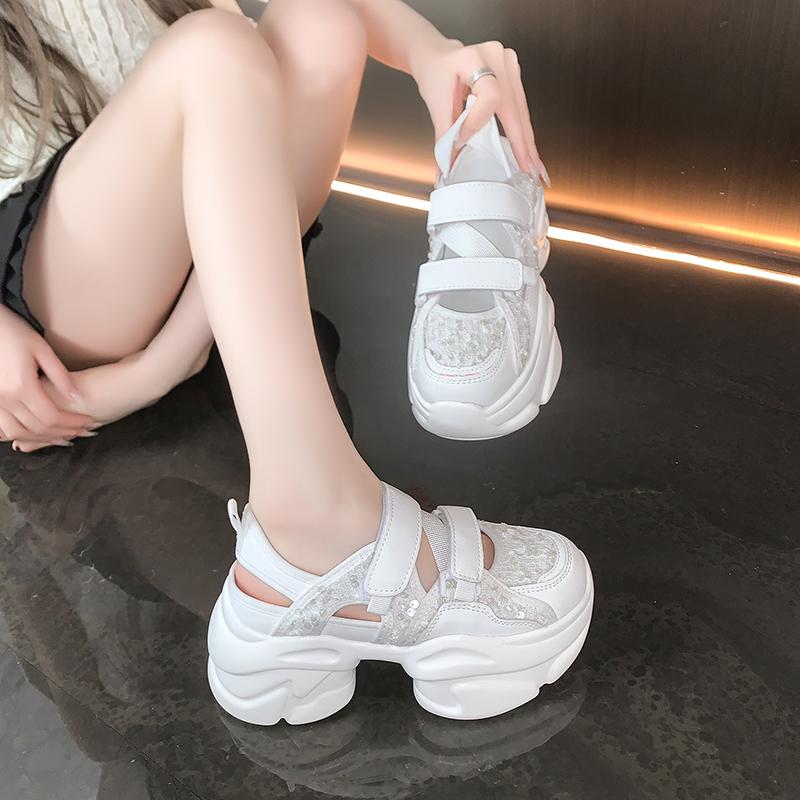 

Fashion 2025 Fashion Designer Comfort Designer Casual Shoes Spring and Autumn Women s Shoes Women s New Shoes Platform Sandals 35 белый