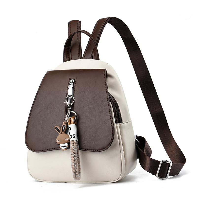 Trendy Colorful Large Capacity Backpack For Women Stylish Chic Durable Pu Material