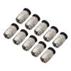Push Straight Pneumatic Connector Stainless Steel Thread
