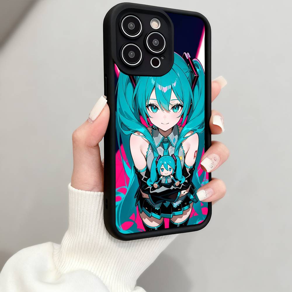 H-Hatsune M-Miku Anime Silicone Soft Phone Case For IPhone 17 Pro Max 16 Pro 15 14 13 12 11 17 Air 16E Plus Soft Cover