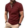 Summer Men's Short Sleeve Tops Waffle Lapel Camouflage Polo Shirt Plus Size Polo Shirt Men's Casual T-Shirt Tops