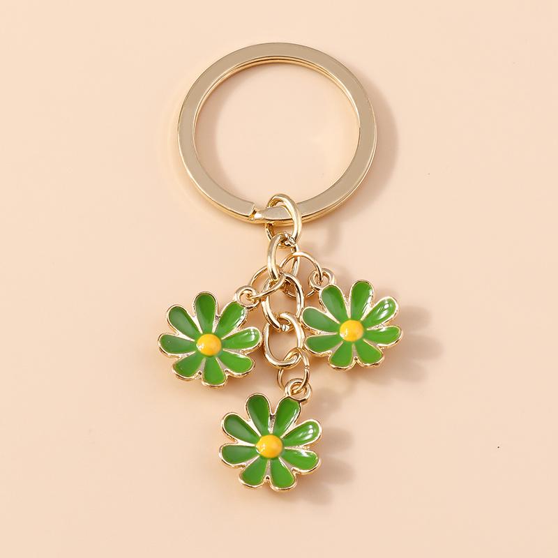 Niedlicher Emaille Sonnenblumen Schlüsselanhänger Frauen Mädchen Blume Schlüsselanhänger Anhänger für Handtaschen Deko DIY Handgefertigter Schmuck Geschenke
