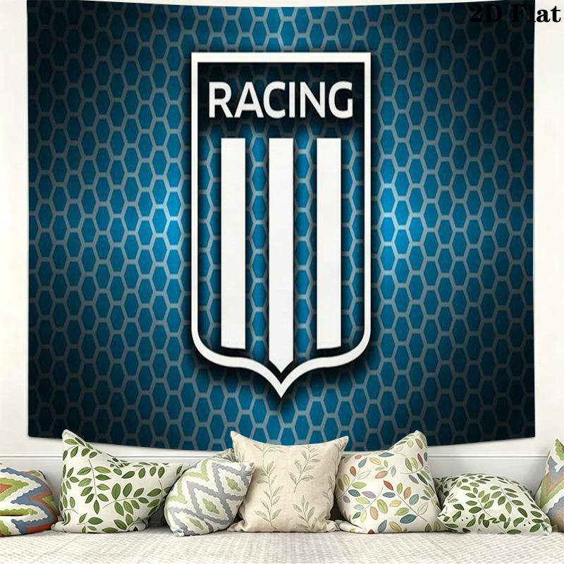 Racing Club Wall Tapestry Aesthetic Wall Hanging Printed Fabric Blanket Decorative Tapestries for Bedroom Living Room Home Decor