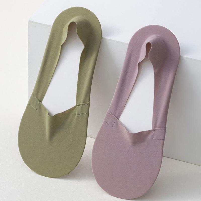 10 culori șosete pentru femei de vară, șosete subțiri de barcă, papuci, din silicon, antiderapant, din bumbac, cu fundul de mătase de gheață, șosete invizibile tăiate jos