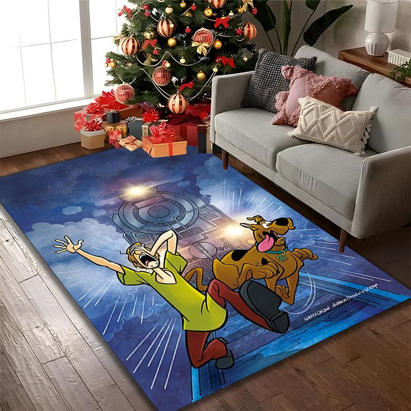 1pc Office Printed Area Carpet, SCOOBY-DOO Rug, Home Sofa Chair Mat For Christmas and Halloween Décor