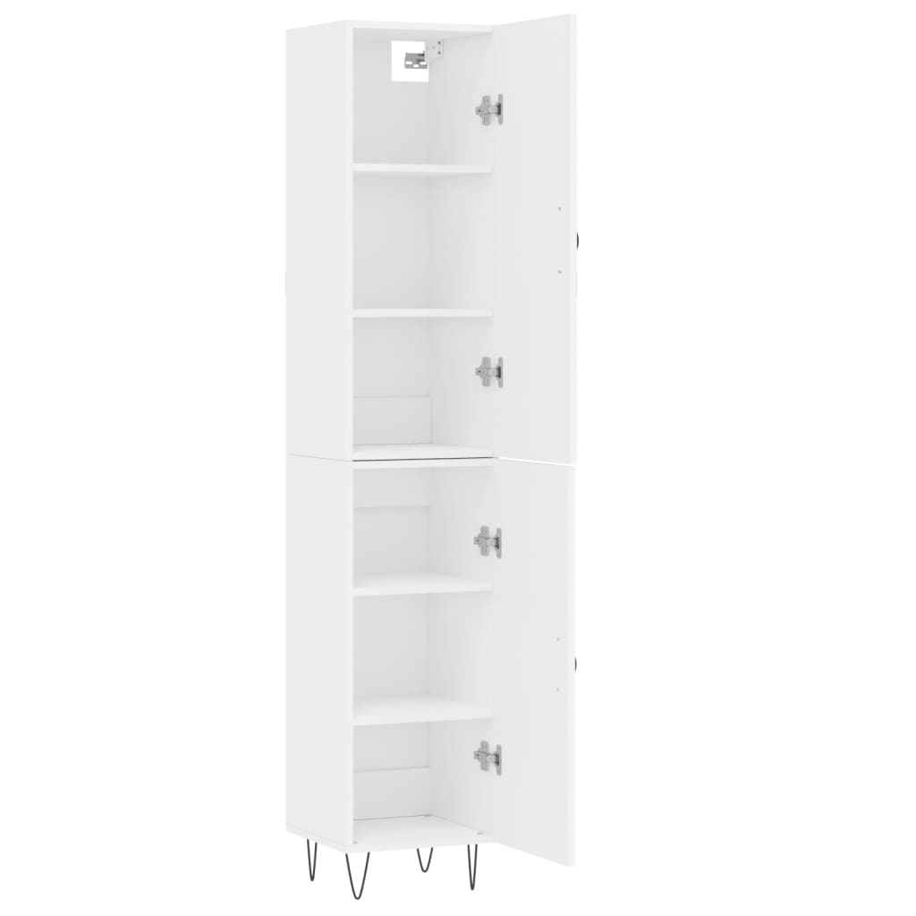 Highboard White 34.5 x 34 x 180 cm Particle Board