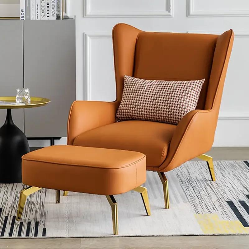 Luxury Nordic Chair Cushion – Modern Leather Armrests, Suitable for Bedroom Lounge & Living Room Furniture
