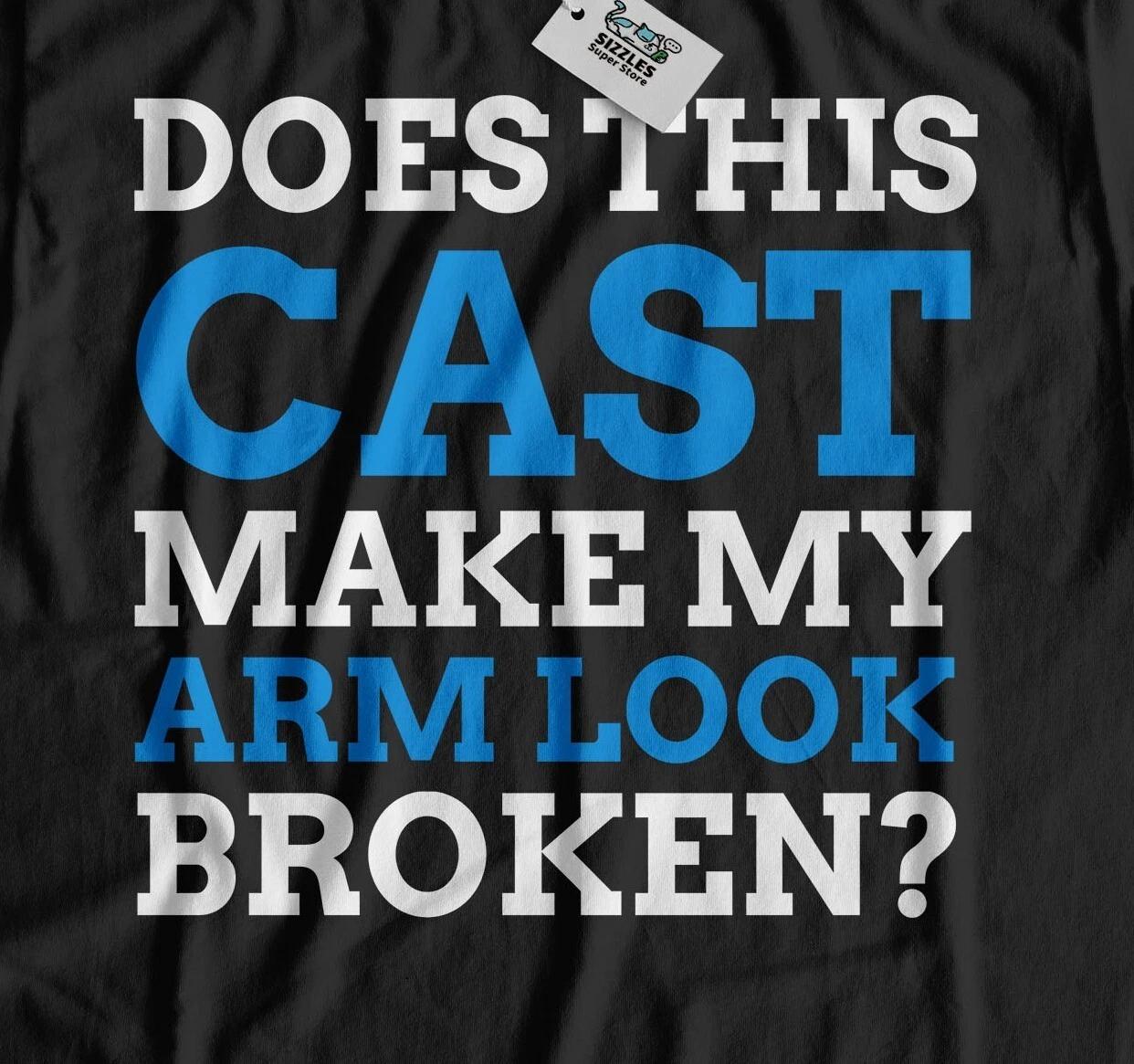 Unisex Funny Broken Arm T-Shirt Injury Gifts & Fractured Injured Recovery Tees S