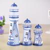Novelty Mediterranean Style LED Night Light Lighthouse Candlestick Home Decorations Christmas Lights Birthday Gifts Lamp