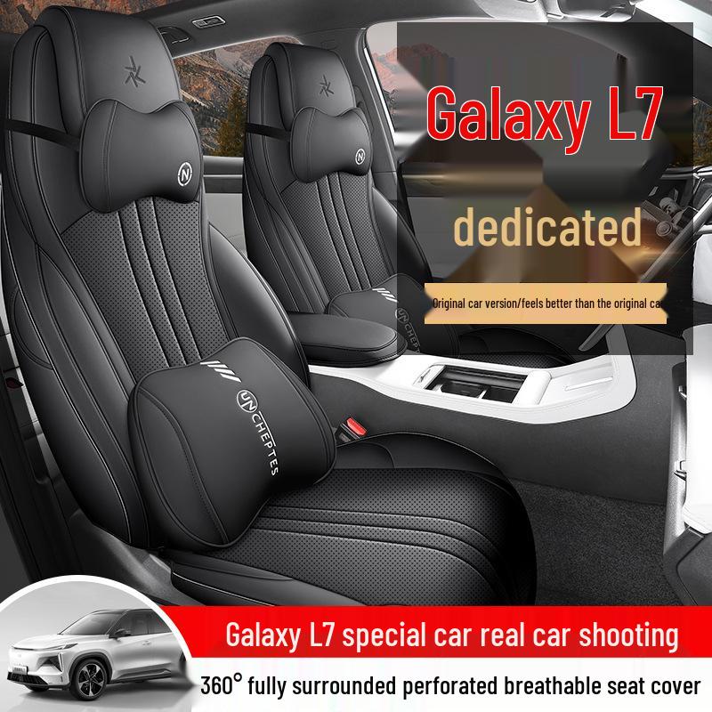 Galaxy L7 All-Season Full-Coverage Leather Seat Covers for 5 Seats