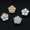 Rhinestones Flower Button Cover For Shirt Elegant Cuff Button Detachable Sleeve Button Accessories for Formal Outfit