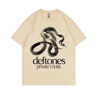 2026 riboto leidimo alternatyvaus metalo roko grupės Deftones privačių muzikinių gyvatės grafikos marškinėliai vyrams, moterims, vintažiniai, oversized, gatvės stiliaus