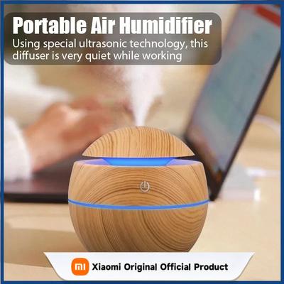 Xiaomi USB Ultrasonic Cool Mist Sprayer Essential Oil Fragrance Mini Home Wood Grain Air Humidifier Electric Air Aroma Diffuser Purifie
