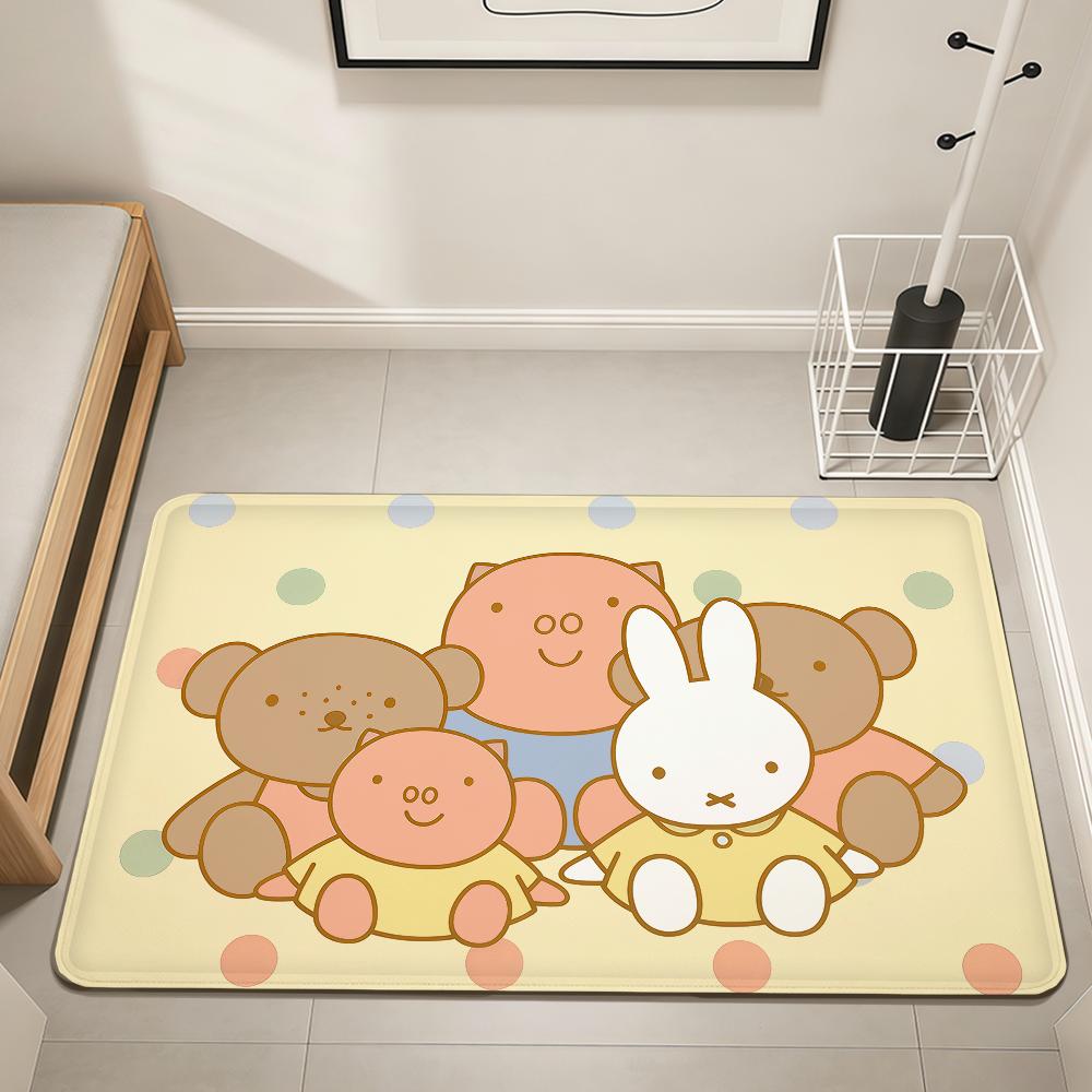 Cartoon Rabbit Cute M-Miffy n-nijntje Home Bedside Rug Kitchen Bath Floormat Hallway Balcony Carpet Entrance Doormat hogar Decor