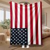 American Flag Pattern, Patriotic Gift, Soft Blanket, Red White Stripes And Stars Design, Multi-Purpose Home Decor, Cozy Comfort