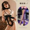 Night Listening Incense Lingerie Sexy Hollow Pajamas Bow One-piece Uniform Seduction Lace Pure Desire Flirting 0