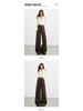 Women's Khaki High Waist Wide Leg Jeans - 2025 Autumn/Winter Collection