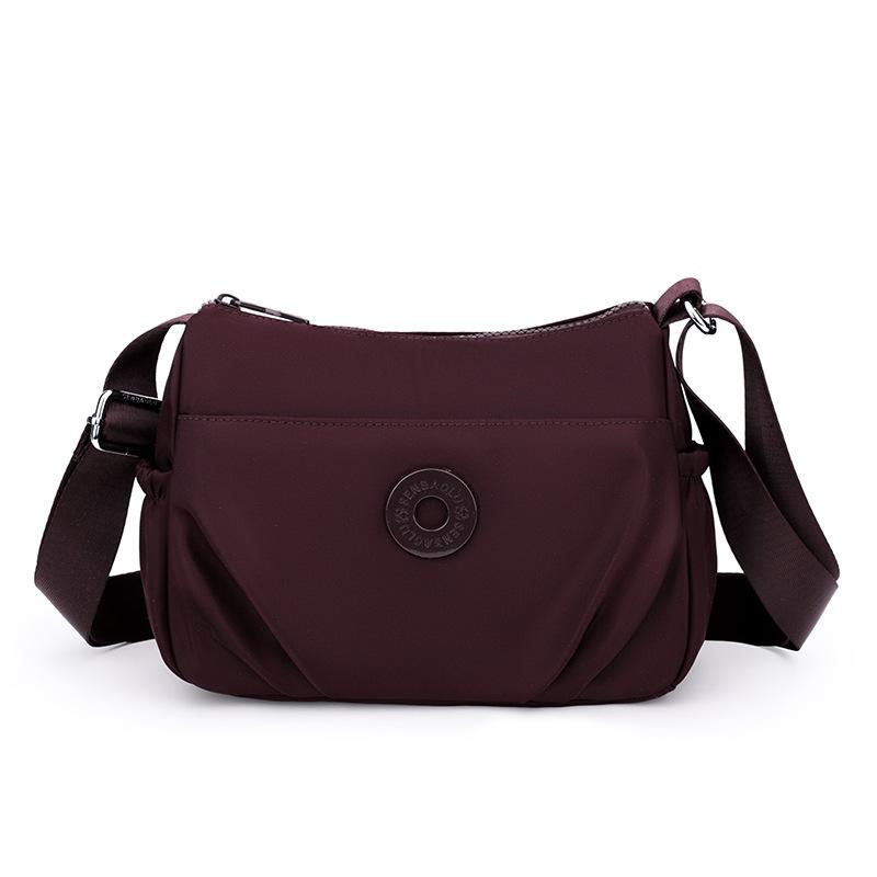 Women's Bag Multi-Pocket Shoulder Bag Lightweight Nylon Crossbody Bag