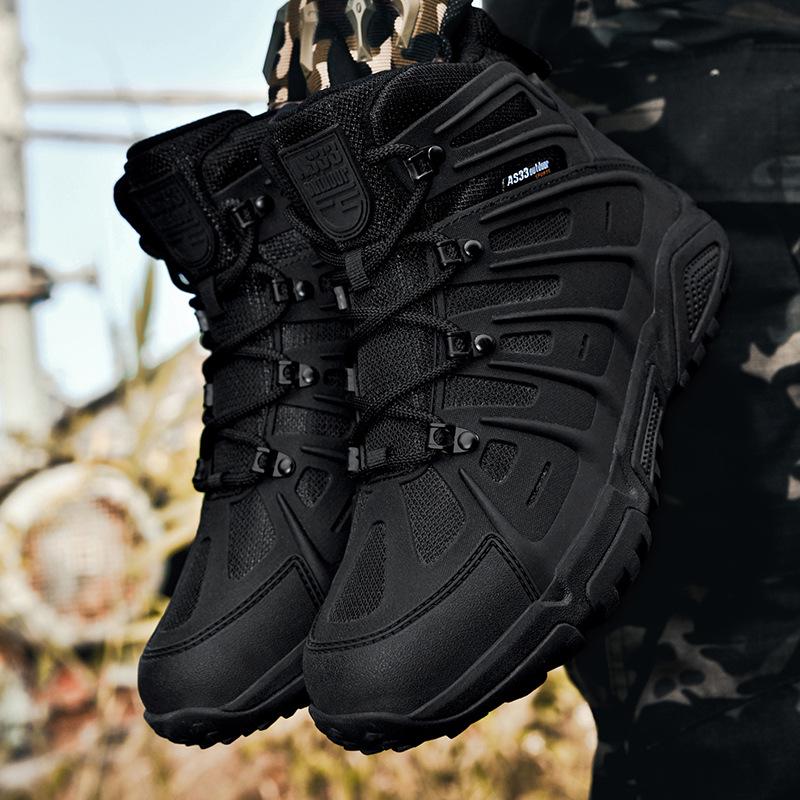Breathable Outdoor Military Combat Hiking Boots - Wear-resistant, Large Size, Russian Special Forces Style