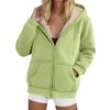 Women's Fashion Casual Sweatshirt Loose Zipper Cardigan Long Sleeve Hooded Jacket