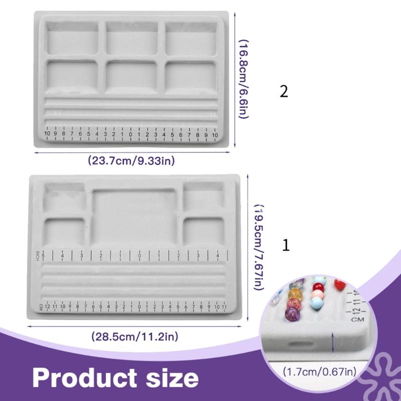 Durable Plastic Beading Mat Tray for Jewelry Making and Bead Organization Flocked Beading Boards Tray Bead Pad Necklace
