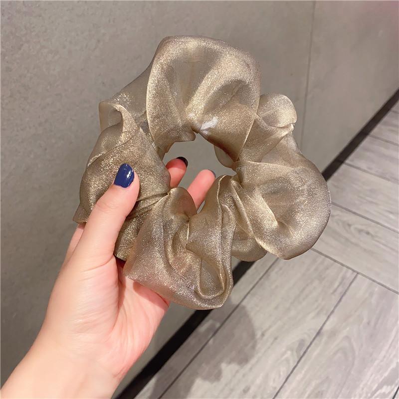 Large Mesh Hair Ring Women's Korean Style Simple Fashion Scrunchie Hair Accessories