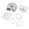 Dryer Vent Wall Plate Elbow Kit 4in 90 Degree All in One Connector Hose Set for Tight Space Secure Seal to Prevent Leaks