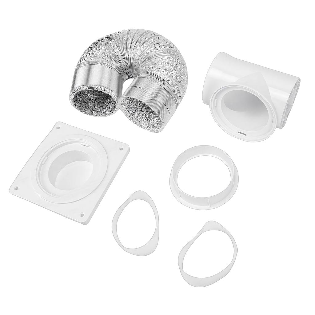 Dryer Vent Wall Plate Elbow Kit 4in 90 Degree All in One Connector Hose Set for Tight Space Secure Seal to Prevent Leaks