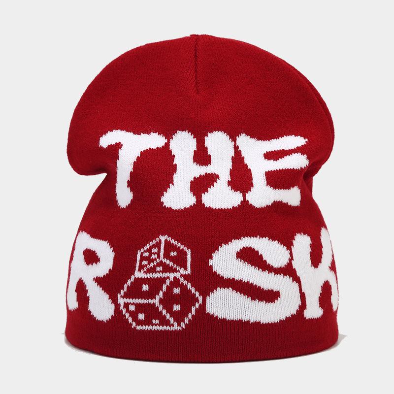 Y2K Fashion Trend Knitted Hat Men's Personality Hip Hop Jacquard Hat Women's Trend Street Ear Hat
