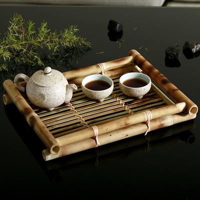 Japanese Cuisine Plate Sushi Bamboo Woven Tray Rectangular Tea Plate Fruit Plate Meal Plate Basket Vegetable Basket