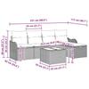 Garden Sofa Set with Cushions 6 Pcs Beige and Light Grey Poly Rattan