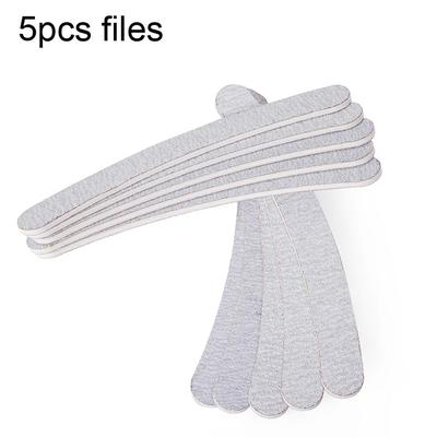 5Pcs Nail Art Sanding Files Buffing Curve Manicure Tools Sandpaper Pedicure Set