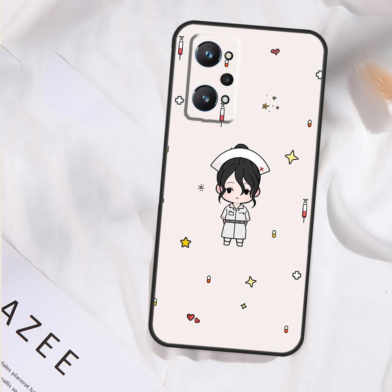 Nurse Medical Medicine Health Case For Realme GT7 Pro GT6 11 12 13 14 15 Pro Plus C55 C53 C35 C33 C61 C65 C67 C53 C71 C75