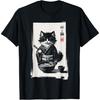 DCOJUZBO Unisex Anime Cat Ramen Short Sleeve, T-Shirt, Modern