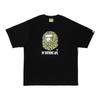 Heavyweight 260g Cotton Graphic Tee Men - Oversized Streetwear T-Shirt With Cartoon Ape Head Print Casual Wear