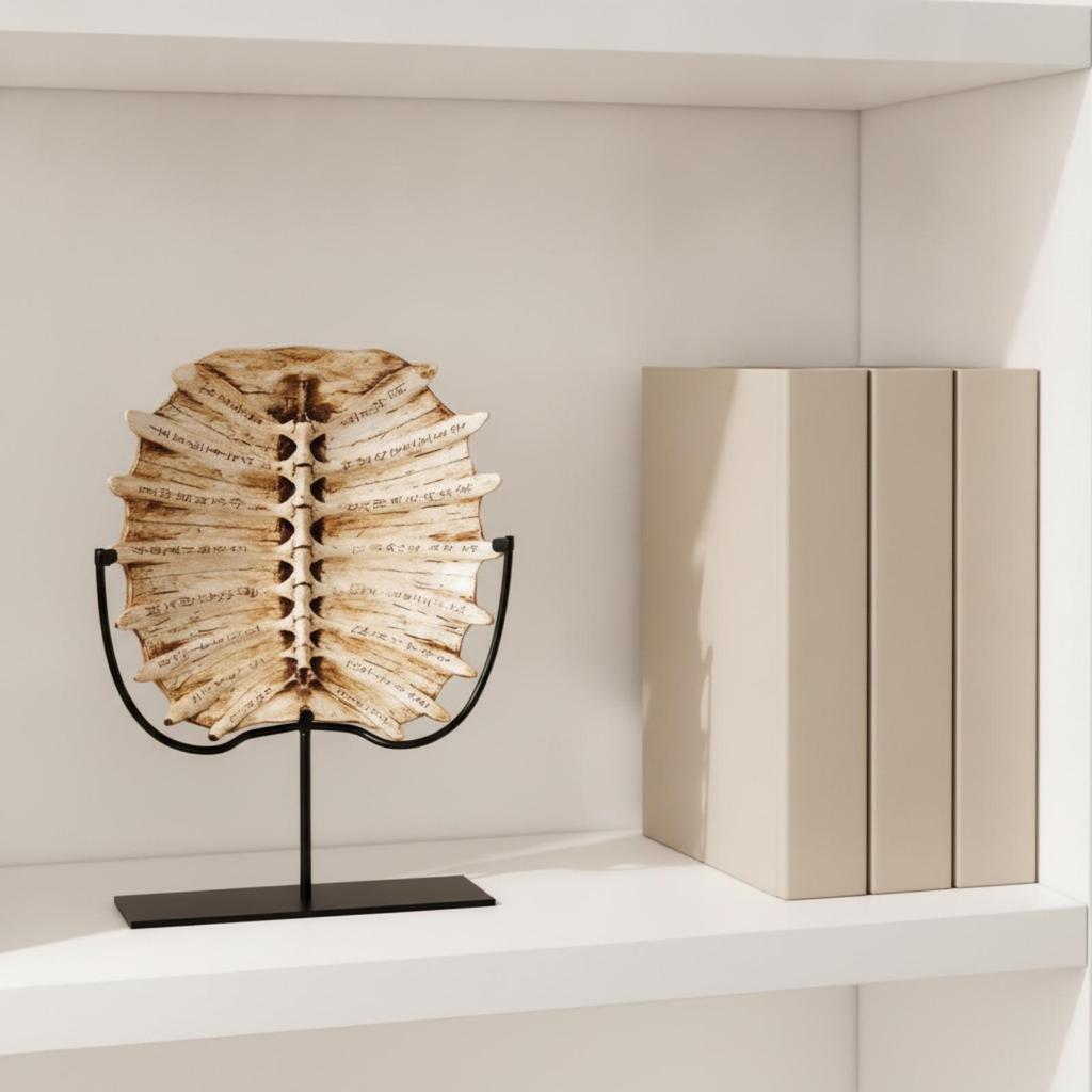 Decor Sculptural Fossil Style Desk Ornament for Art Collectors