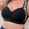 XL-7XL Front-closure Bra Plus Size Wirefree Vest Underwear Push Up Breathable Soft Bralette