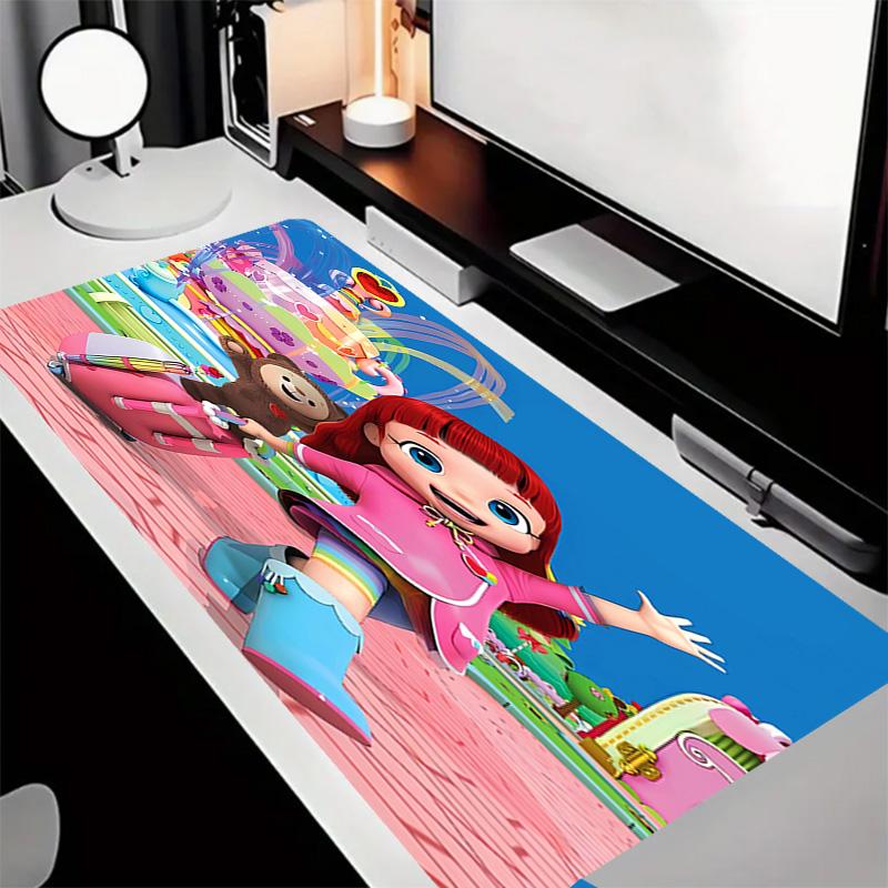 Rainbow Ruby Theme Premium Non-slip Mouse Pad with Stitched Edges,Durable Rubber Material,for Desktop & Gaming Great Gifts