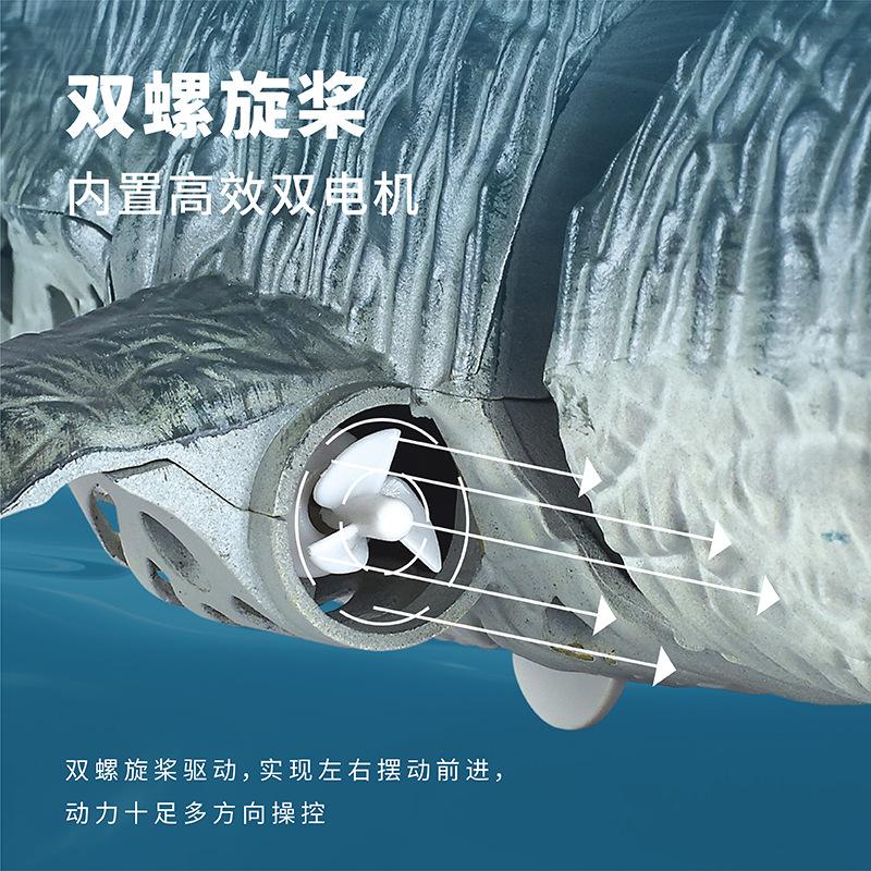 2.4G Wireless Remote Control Mosasaur Simulation Crocodile Diving Remote Control Boat Electric Shark Children'S Water Toy Boat