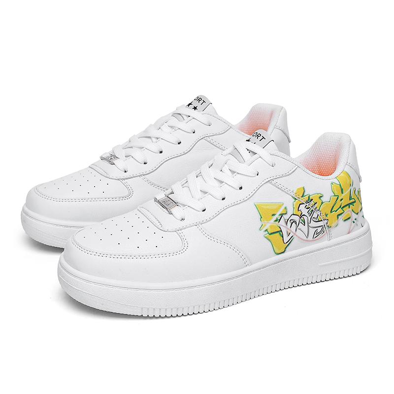 

2024 Новые мужские и женские повседневные туфли Удобная спортивная обувь для пары Универсальный узор Персонализированные облегающие туфли на шнуровке 36