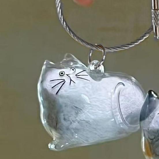 Bottiglia per Conservare Peli di Gatto Trasparente Portachiavi Ricordo di Pelo di Animale Domestico per Collezionare Peli di Gatto Cane Urna Memoriale per Animali Domestici per Amanti dei Gatti