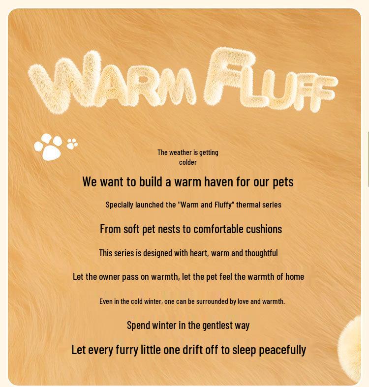 Cozy Autumn & Winter Pet Bed for Cats & Small Dogs - Thick, Warm, Deep Sleep Design