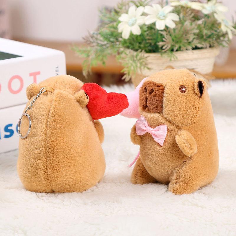 12Cm Love Balloon Capybara Plush Toy Plush Pendant Simulation Capibara Anime Fluffty Toy Stuffed Animals Soft Doll Plush Gifts