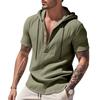 Sommer Locker Leinen Atmungsaktiv Strand Kapuzenshirts Herren Freizeithemden