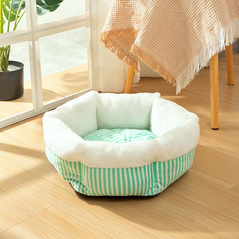 Supplies Cat Pet Dog Nest Striped Hexagonal Comfortable Soft Non Universal Slip