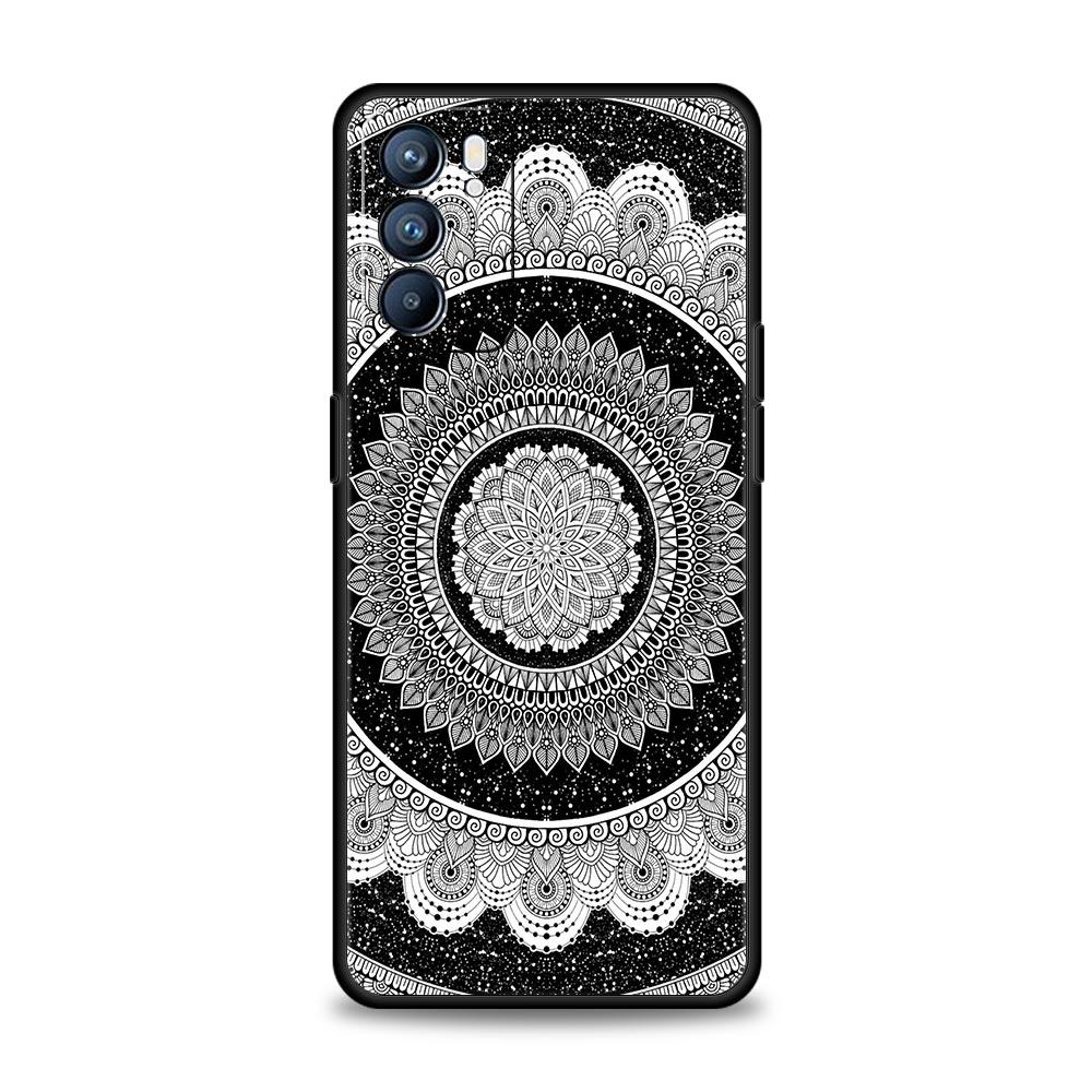 Retro Circular Totem Design Phone Case For Oppo A17 A31 A54 A57 A78 A79 A98 Find X5 X6 Reno 6 7 8 10 11 12 13 F Pro 5G Soft TPU