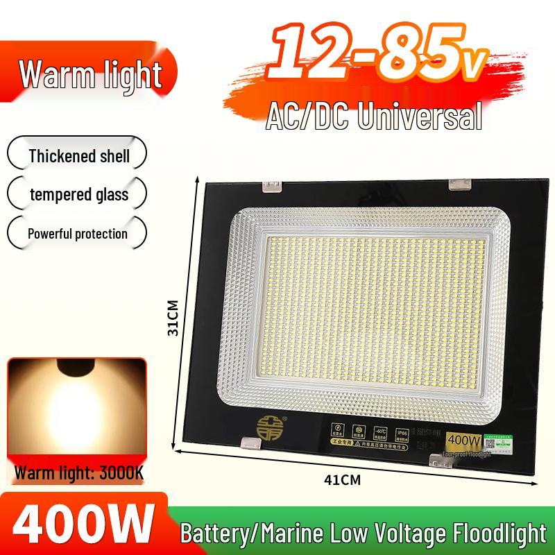 Yaming Marine LED Floodlight: 100W Outdoor Waterproof Spotlight for 12V/24V/36V DC Battery