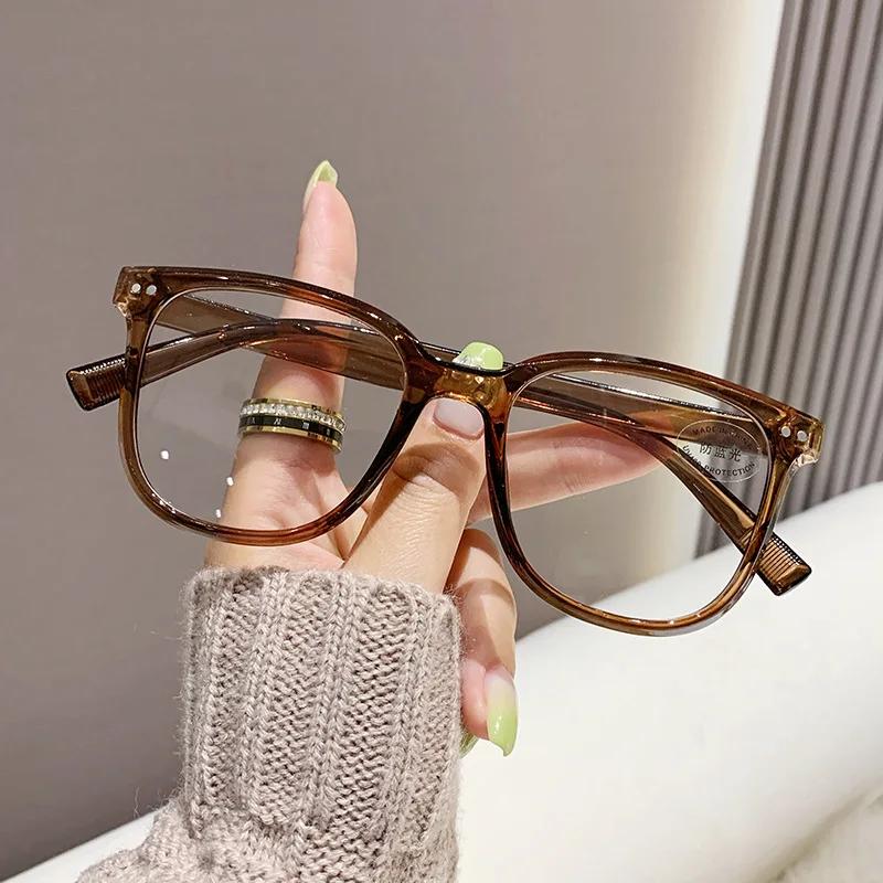 Ochelari de miopie de lux pentru femei Ochelari de modă cu blocare a luminii albastre pentru bărbați Ochelari anti-rază pentru miopie Dioptrii 0 Până la -6.0