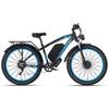 Elektrofahrrad für Erwachsene Vitilan H5 1000W x2 Motor LCD-Display 52V 25AH Shimano 7-Gang All-Terrain E-Bike Maximale Zuladung 150kg Blau